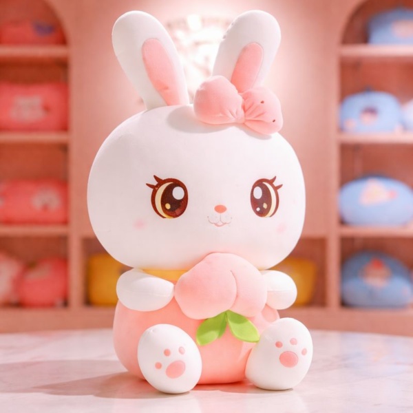 thỏ hồng ôm đào